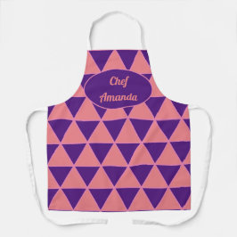 名前モダン付き三角形パターン エプロン