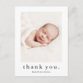 名前モダン写真ベビーありがとう ポストカード (正面)