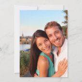 名前モダン写真6結婚のV3 招待状 (裏面)