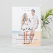 名前モダン写真6結婚のV3 - KR 招待状 (スタンド正面)