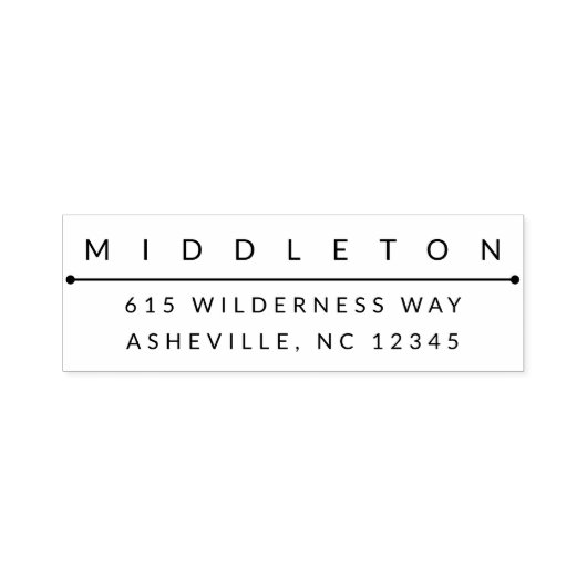 名前モダン差出人住所自己スタンプ セルフインキングスタンプ (デザイン)