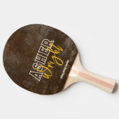 名前モダン'ping pong leader'ブラウン 卓球ラケット (横)