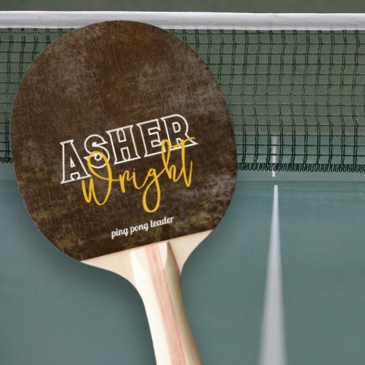 名前モダン'ping pong leader'ブラウン 卓球ラケット
