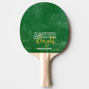 名前モダン'ping pong leader'緑動揺して 卓球ラケット