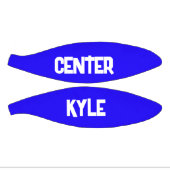 名前モノグラムのと位置(青/白) | ミニバスケットボール (パネル)