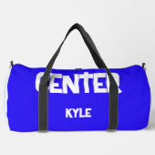名前モノグラムのと位置(青/白) | Duffle ダッフルバッグ (正面)