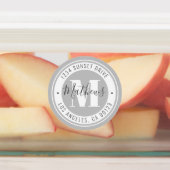 名前モノグラムのと循環文字 |グレー防水 ラベル (貼付)