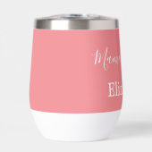 名前モノグラムのギフト母ピンク白 (正面)