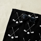 名前モノグラムのゴルフ競技 ビーチタオル (インサイチュ)