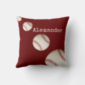 名前モノグラムの野球スポーツmartered クッション (裏面)