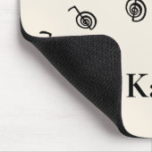 名前モノグラムの霊気シンボル修復パターンムース マウスパッド (コーナー)