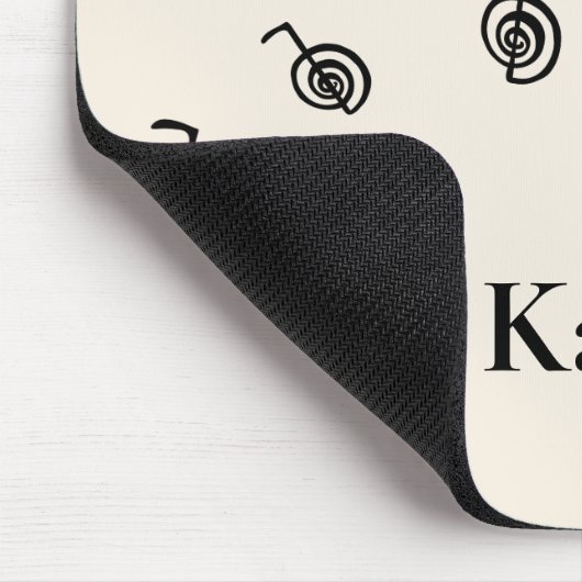 名前モノグラムの霊気シンボル修復パターンムース マウスパッド (コーナー)