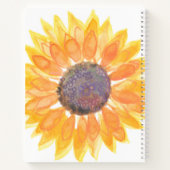 名前モノグラムひまわり ノートブック (裏面)