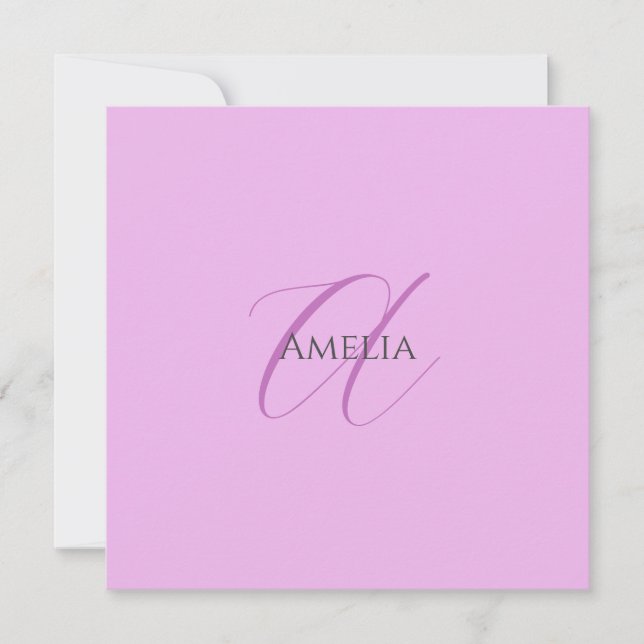 名前モノグラムイニシャルレターオーキッド&薄紫 (正面)