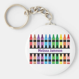 名前モノグラムカラフル鉛筆ウォーターカラークレヨン キーホルダー