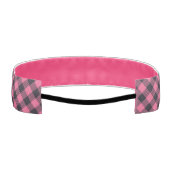 名前モノグラムピンク&ブラックバッファロープレイド | アスレチックヘッドバンド (裏面)
