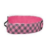 名前モノグラムピンク&ブラックバッファロープレイド | アスレチックヘッドバンド (左)