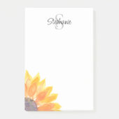 名前モノグラムフローラ ポストイット (正面)