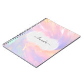 名前モノグラムプリンセスユニコーンモノグラムフレーム ノートブック (左側)