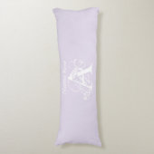 名前モノグラムユニークシッエレガントモダンテンプレート ボディピロー (正面縦)