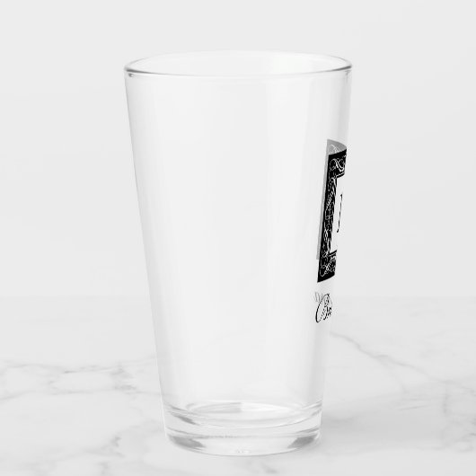 名前モノグラムレガルスタイルグラス(バージョン1) タンブラーグラス (右)