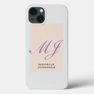 名前モノグラム単純ミニマルモダンリスト iPhone 13ケース