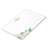 名前モノグラム水色 ノートパッド (アングル)