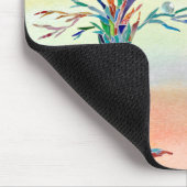 名前モノグラム素朴ツリー マウスパッド (コーナー)