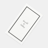 名前モノグラム結婚白黒ブライダルシャワー (コーナー)