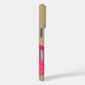 名前モノグラム金ゴールドタンフローラ赤ピンクワイルドフラワー Case-Mate iPhoneケース (裏面 / 右)