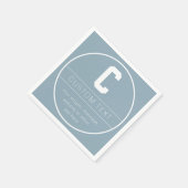 名前ユニークとモノグラムテンプレート | ほこりっぽい青 スタンダードカクテルナプキン (角)