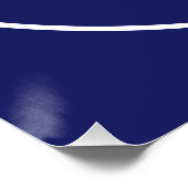 名前ユニークとモノグラムテンプレート | ネイビーブルー ポスター (コーナー)