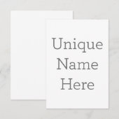 8.9cm x 12.7cmフラットサンキューカード (正面/裏面)