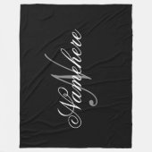 名前ユニークパーソナライズされたモノグラム大サイズ フリースブランケット (正面)