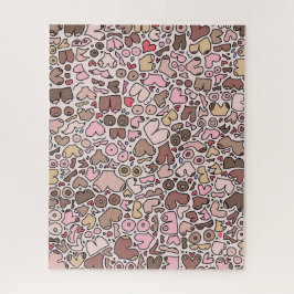 名前ユーモア中立の胸パターン ジグソーパズル