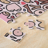 名前ユーモア中立の胸パターン ジグソーパズル (側面)