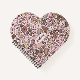 名前ユーモア中立の胸パターン ノートブック