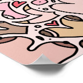 名前ユーモア中立の胸パターン ポスター (角)