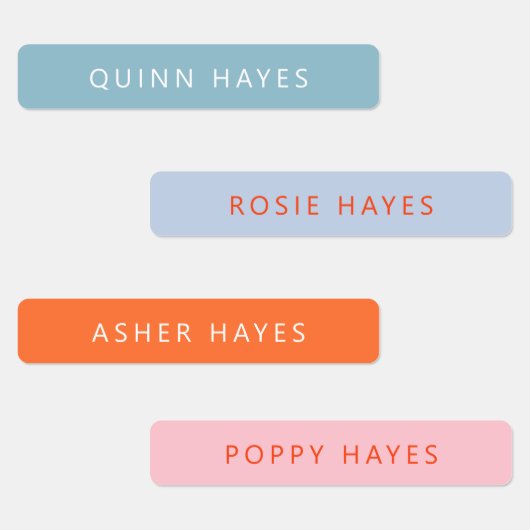 名前ラベル（青、オレンジ、ピンク） ラベル (グループ)