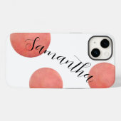 名前ラージバラ金ゴールド水の色水玉模様 Case-Mate iPhoneケース (裏面 (横))