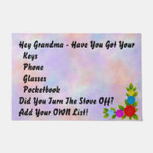 名前リストの変更忘れ鍵なし電話財布Do ドアマット (正面)