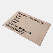 名前リストの変更忘れ鍵なし電話財布Do ドアマット (アングル)