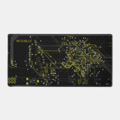 名前ルーティングプロセスを黄色モダンの黒で追加 デスクマット (正面)