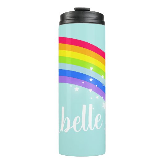 名前レインボースターティール(緑がかった色)ブルースカイ タンブラー (正面)