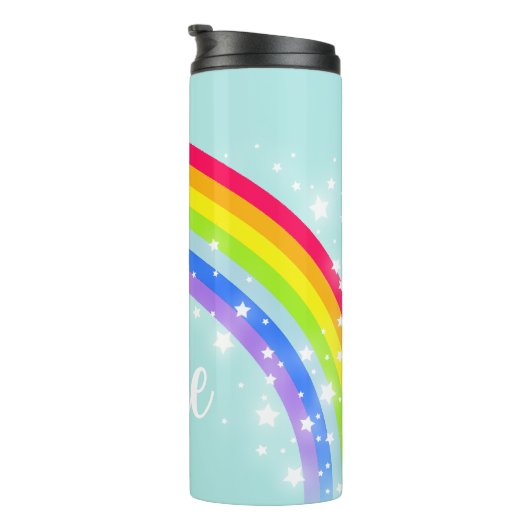 名前レインボースターティール(緑がかった色)ブルースカイ タンブラー (回転右)