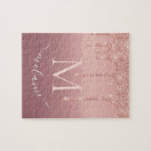 名前レターパズルバラ金ゴールド赤面グリッタードライブ ジグソーパズル (横)