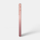 名前レターパーソナライズされたバラ赤面グリッタードライブ SAMSUNG GALAXYケース (左側面)