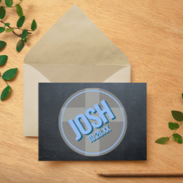 名前ロゴChalkboard Blue確認ありがとうございます ノートカード