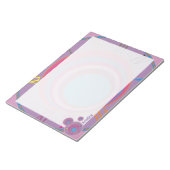 名前ローマ数字クロックPink Purple ガーリー Blue ノートパッド (アングル)