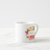 名前ヴィンテージフラワーズピンクパステルエスプレッソマグ エスプレッソカップ (正面右)